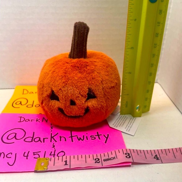 LAST ONE! ONE BNWT JELLYCAT OOKY JACK O LANTERN 3” ORIGINAL RELEASE - Picture 7 of 10